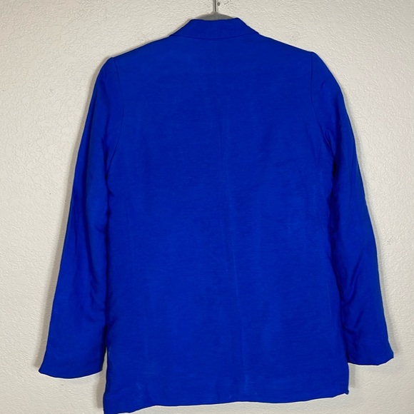 H&M Cobalt Blue 3 Piece Short Suit & Cropped Tank Small Linen Blend - Picture 7 of 16